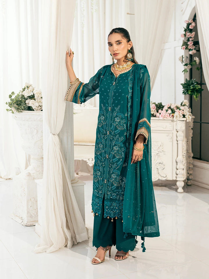 Signature by Salitex Embroidered Chiffon Suits Unstitched 3 Piece SUNS7CH045UT - Summer Collection