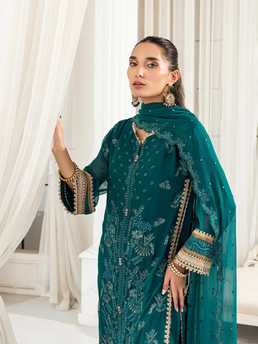 Signature by Salitex Embroidered Chiffon Suits Unstitched 3 Piece SUNS7CH045UT - Summer Collection
