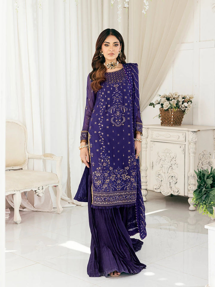 Signature by Salitex Embroidered Chiffon Suits Unstitched 3 Piece SUNS7CH046UT - Summer Collection