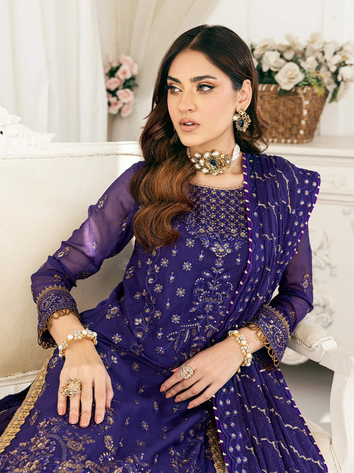 Signature by Salitex Embroidered Chiffon Suits Unstitched 3 Piece SUNS7CH046UT - Summer Collection