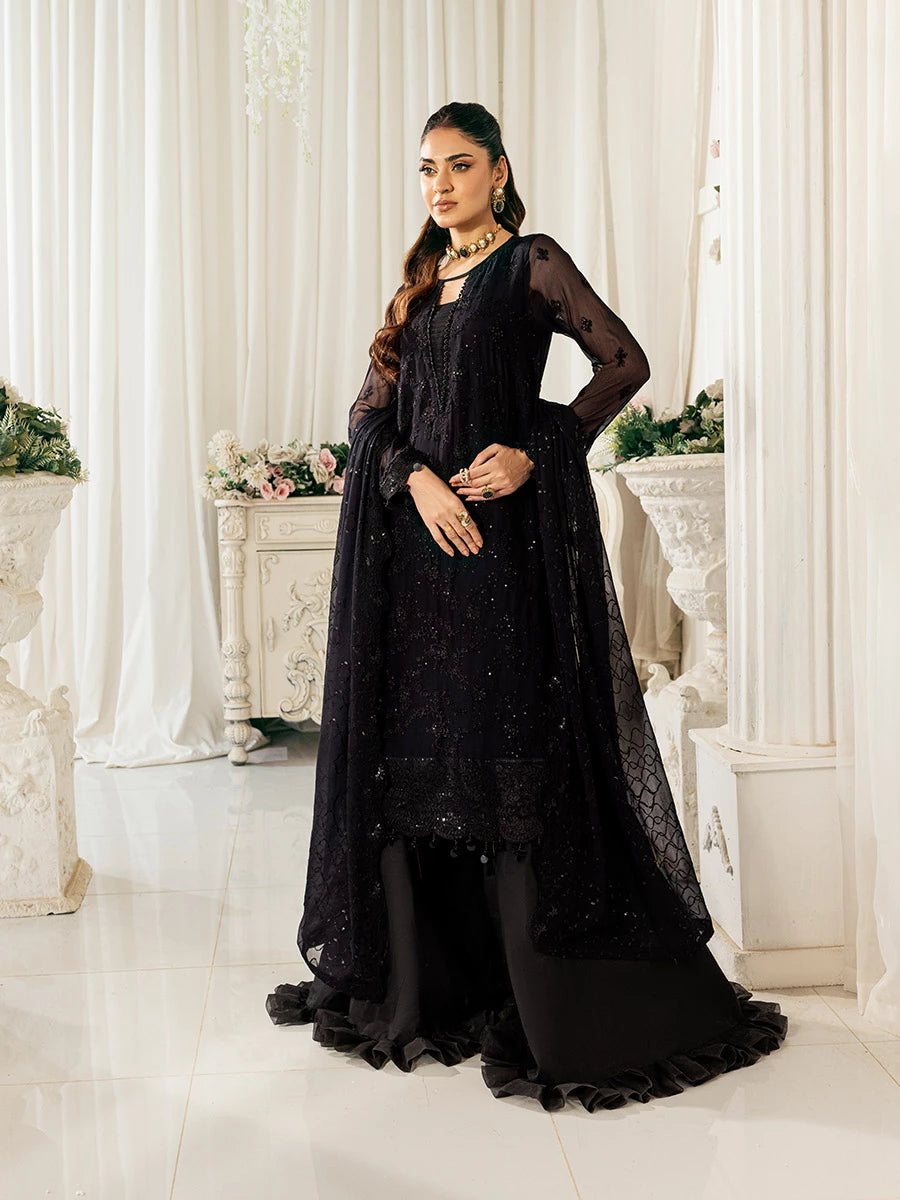 Signature by Salitex Embroidered Chiffon Suits Unstitched 3 Piece SUNS7CH048UT - Summer Collection