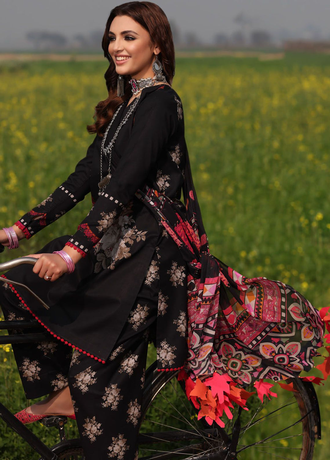 Signature Prints By Charizma Embroidered Lawn Suit Unstitched 3 Piece CRZ24SP SP4-01 - Spring Summer Collection