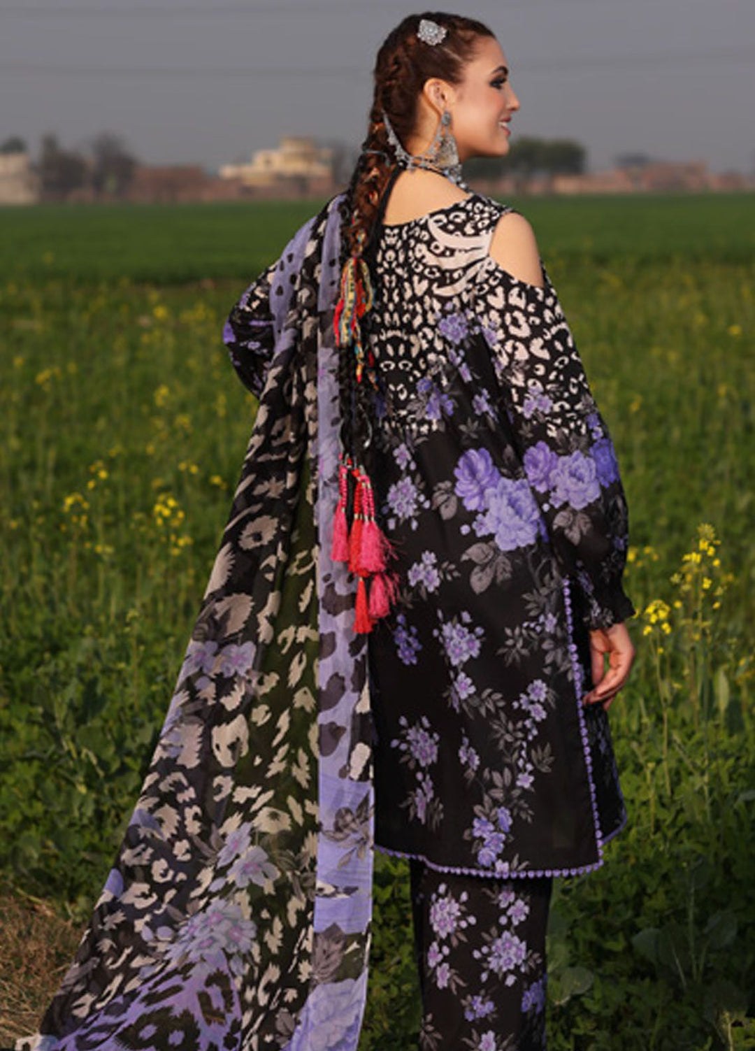 Signature Prints By Charizma Embroidered Lawn Suit Unstitched 3 Piece CRZ24SP SP4-08 - Spring Summer Collection