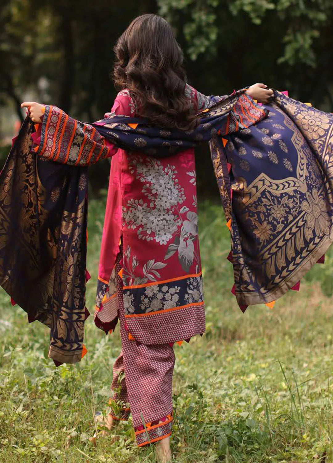 Signature Prints By Charizma Printed Linen Suit Unstitched 3 Piece CRZ24SPL SPW4-02 - Winter Collection