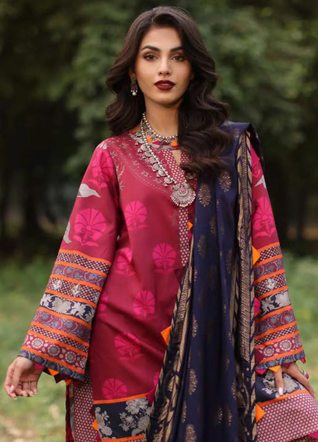 Signature Prints By Charizma Printed Linen Suit Unstitched 3 Piece CRZ24SPL SPW4-02 - Winter Collection