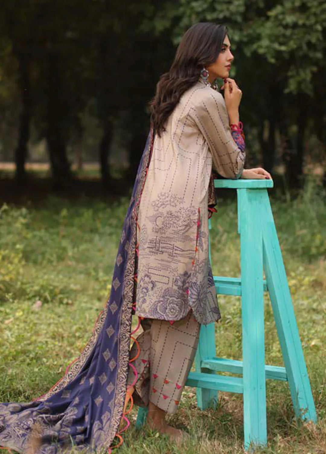 Signature Prints By Charizma Printed Linen Suit Unstitched 3 Piece CRZ24SPL SPW4-06 - Winter Collection