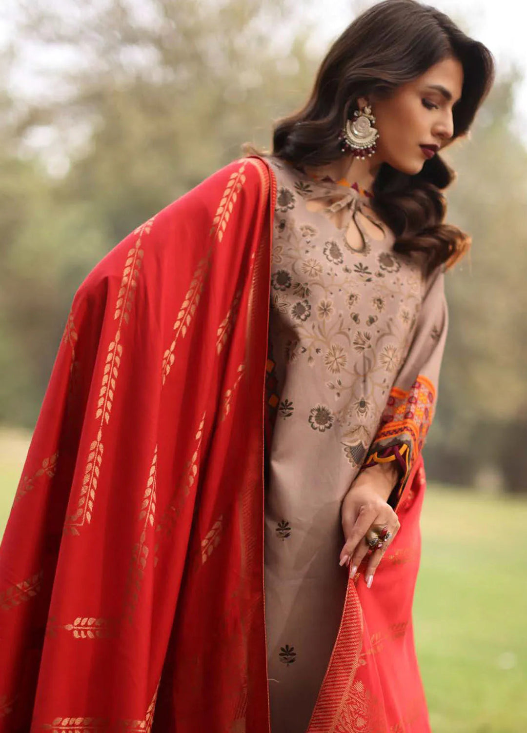 Signature Prints By Charizma Printed Linen Suit Unstitched 3 Piece CRZ24SPL SPW4-07 - Winter Collection