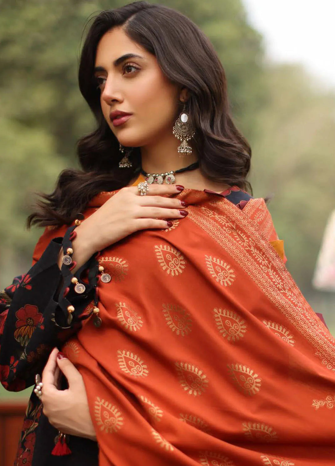 Signature Prints By Charizma Printed Linen Suit Unstitched 3 Piece CRZ24SPL SPW4-08 - Winter Collection