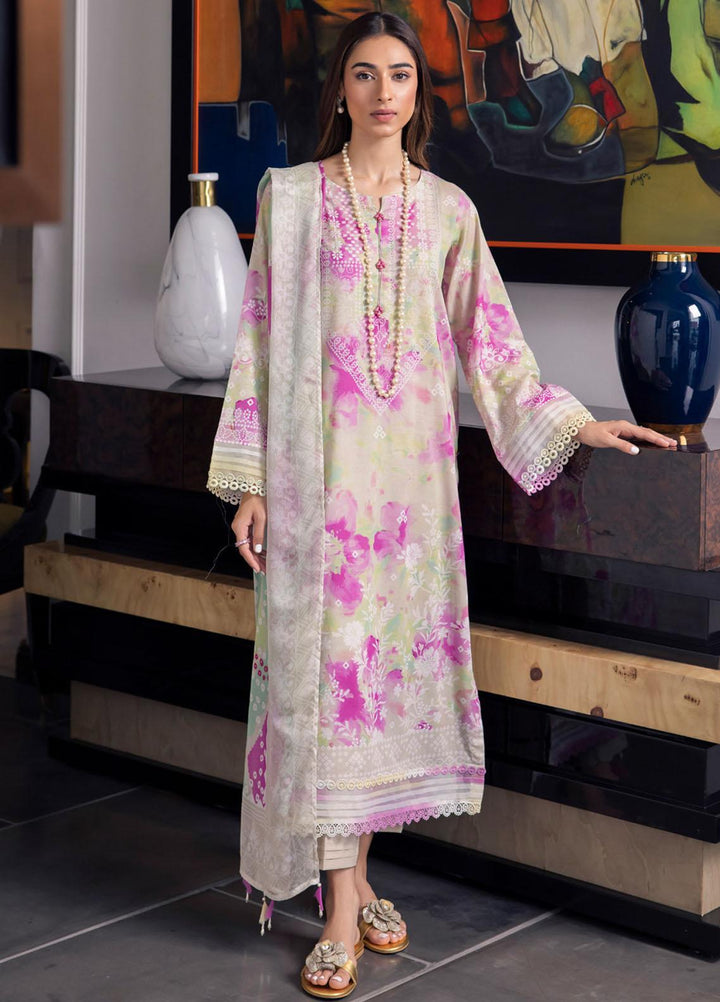Signature Prints By Nureh Printed Lawn Suits Unstitched 3 Piece NU23SPRP SP-68 - Summer Collection