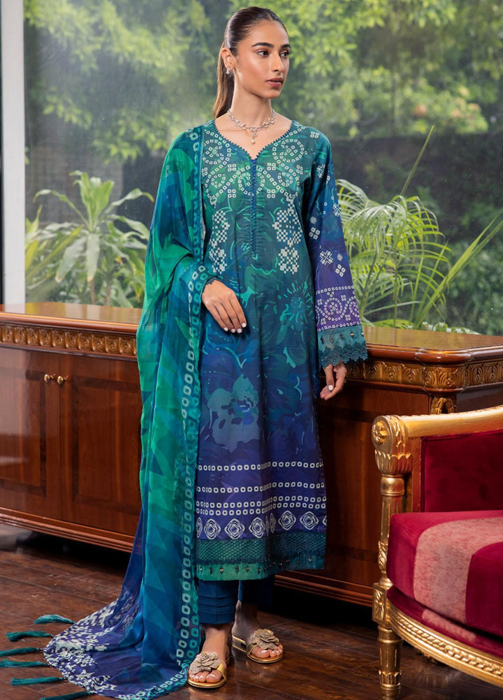 Signature Prints By Nureh Printed Lawn Suits Unstitched 3 Piece NU23SPRP SP-73 - Summer Collection