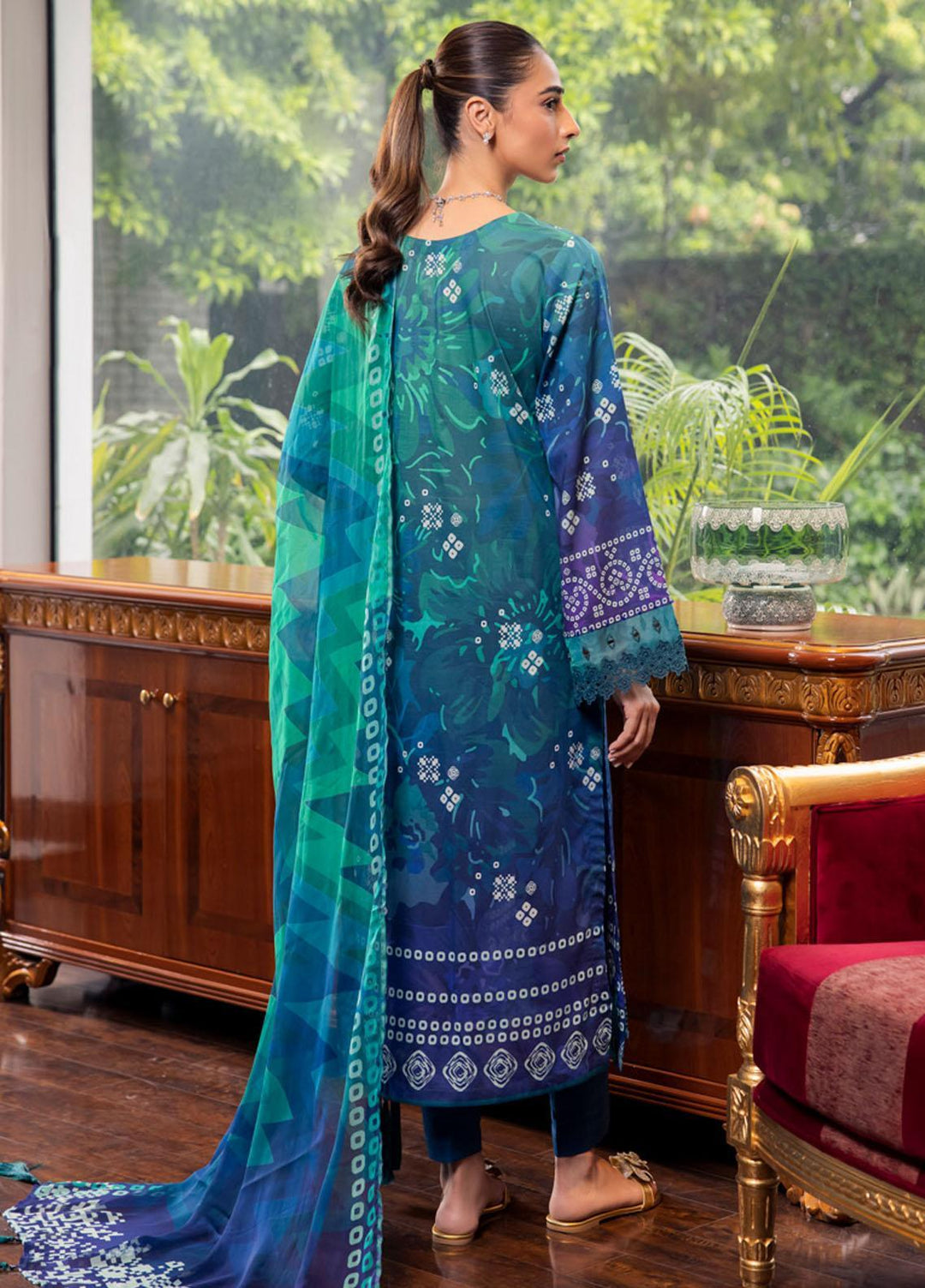 Signature Prints By Nureh Printed Lawn Suits Unstitched 3 Piece NU23SPRP SP-73 - Summer Collection