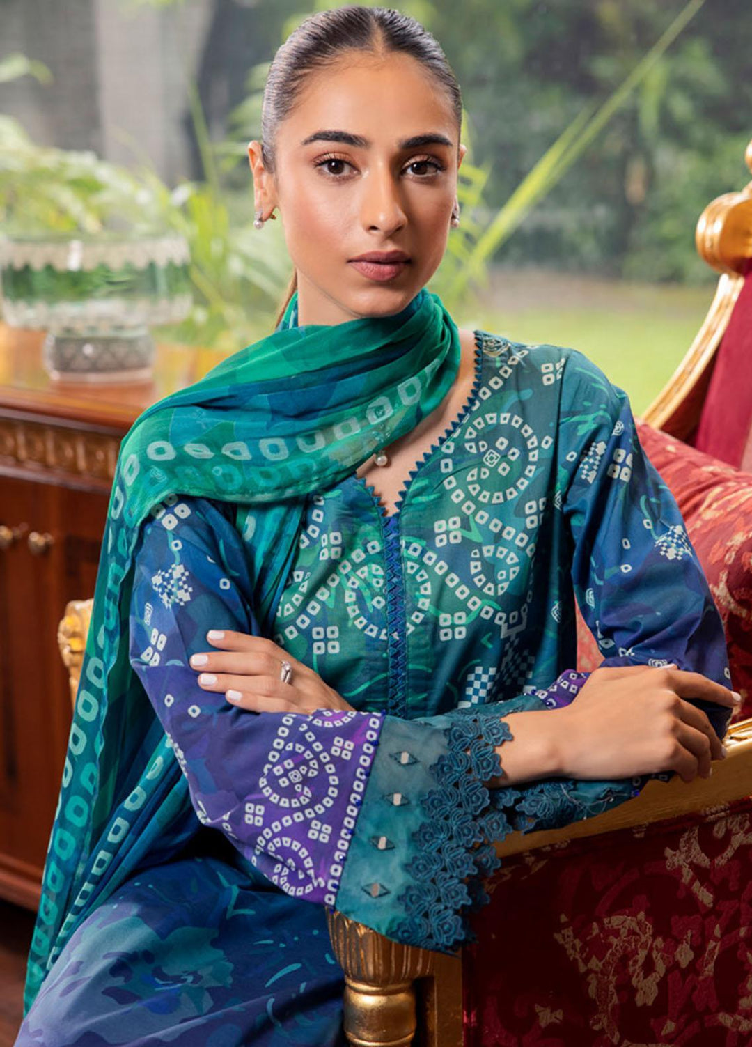 Signature Prints By Nureh Printed Lawn Suits Unstitched 3 Piece NU23SPRP SP-73 - Summer Collection