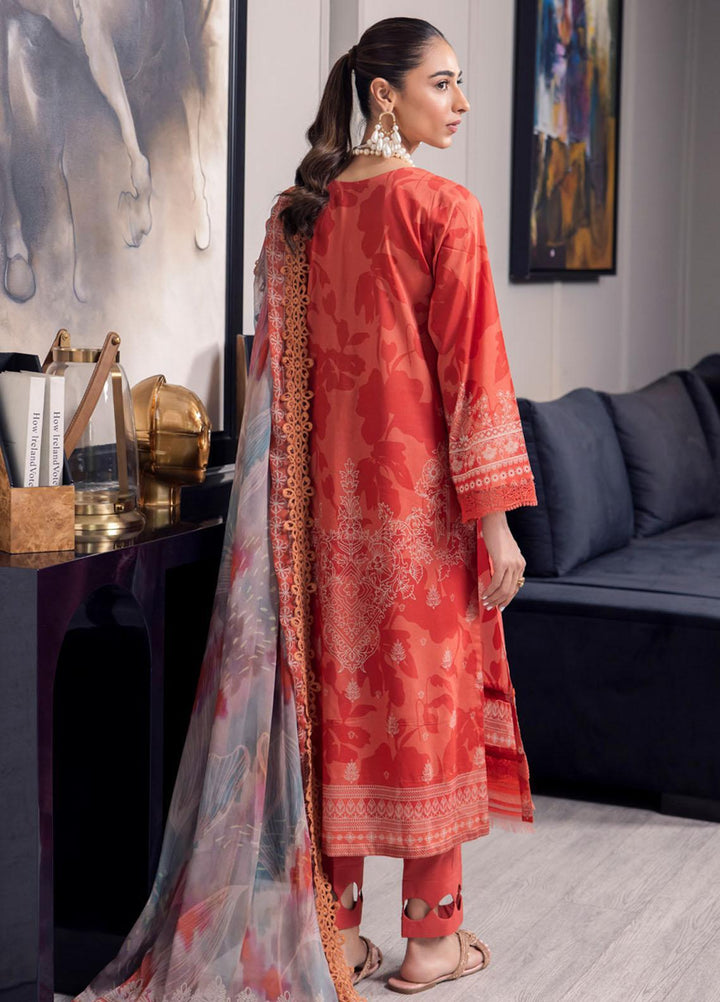 Signature Prints By Nureh Printed Lawn Suits Unstitched 3 Piece NU23SPRP SP-74 - Summer Collection