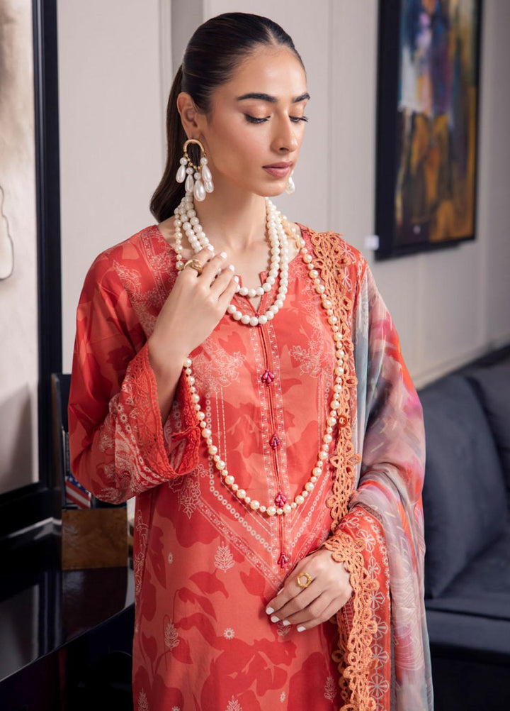 Signature Prints By Nureh Printed Lawn Suits Unstitched 3 Piece NU23SPRP SP-74 - Summer Collection