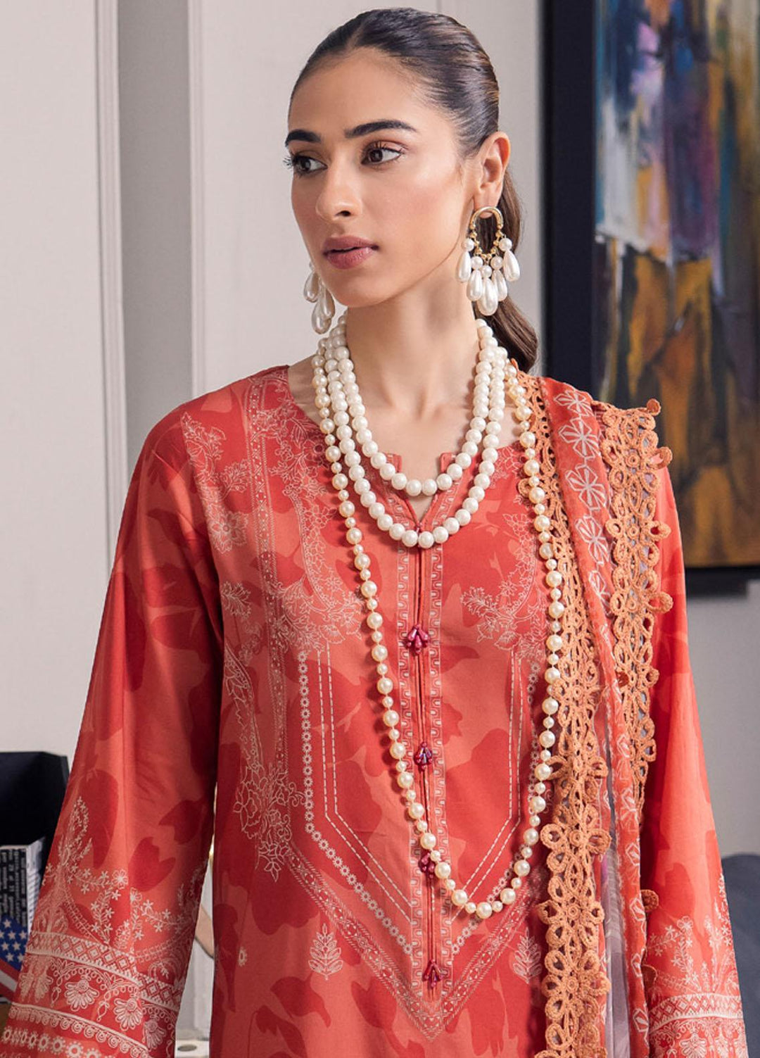 Signature Prints By Nureh Printed Lawn Suits Unstitched 3 Piece NU23SPRP SP-74 - Summer Collection