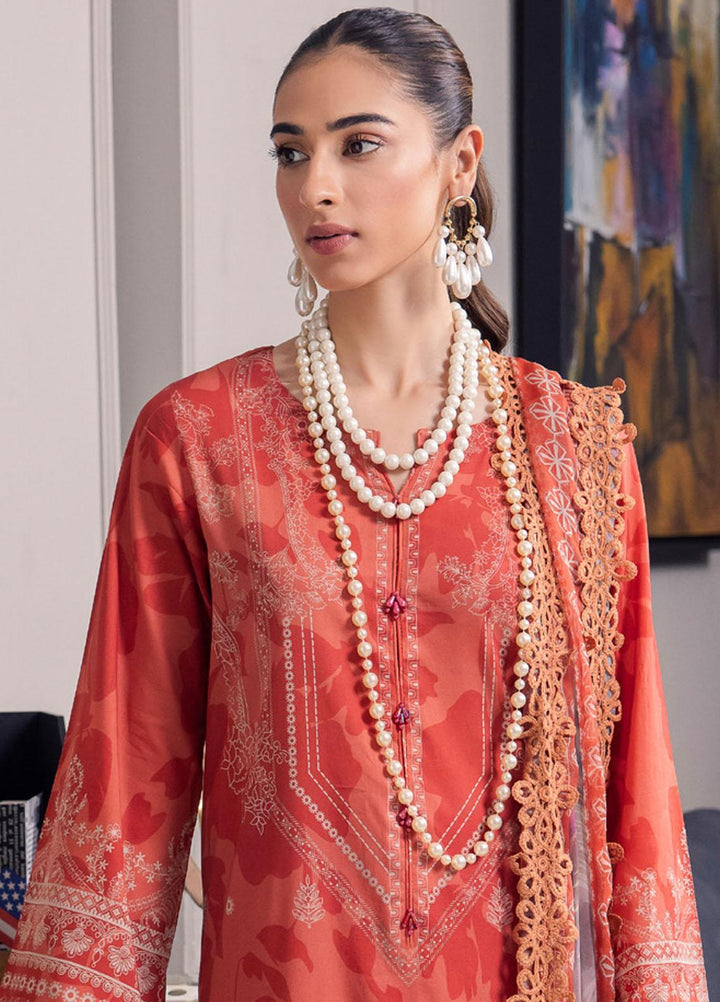 Signature Prints By Nureh Printed Lawn Suits Unstitched 3 Piece NU23SPRP SP-74 - Summer Collection