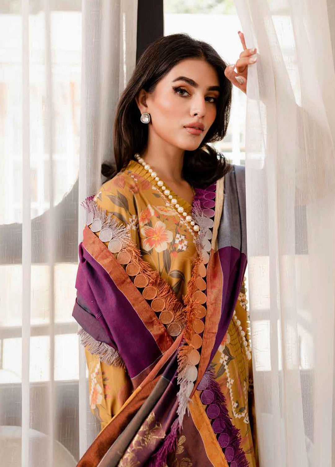 Signature Prints By Nureh Printed Cotail Suits Unstitched 3 Piece NU23SPC SP-84 - Winter Collection