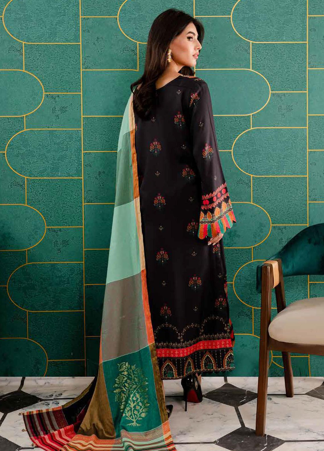 Signature Prints By Nureh Printed Cotail Suits Unstitched 3 Piece NU23SPC SP-85 - Winter Collection