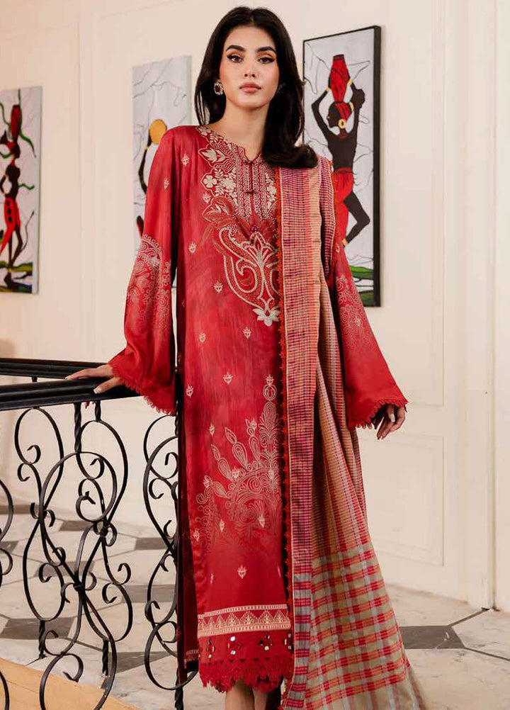 Signature Prints By Nureh Printed Cotail Suits Unstitched 3 Piece NU23SPC SP-86 - Winter Collection