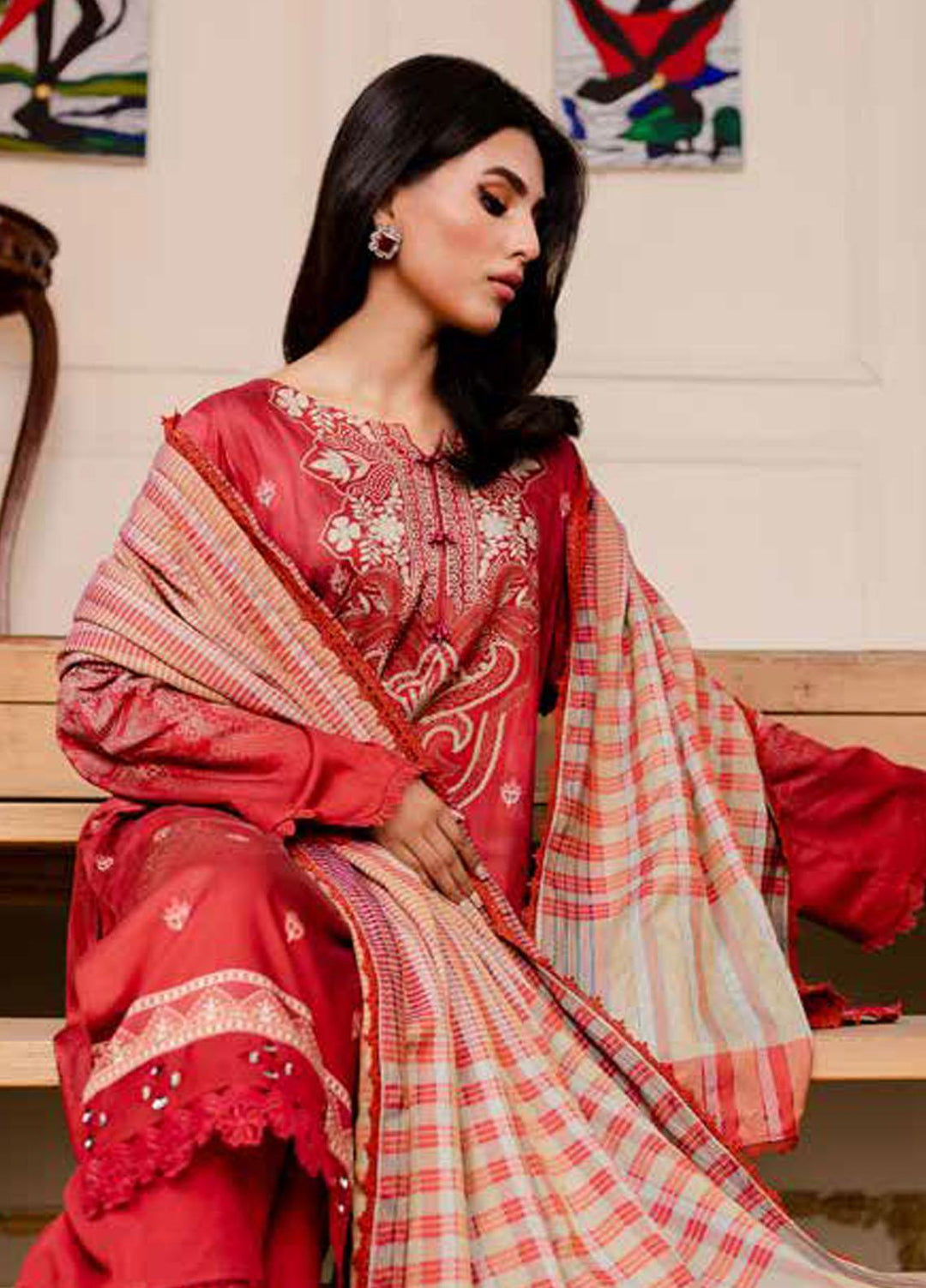 Signature Prints By Nureh Printed Cotail Suits Unstitched 3 Piece NU23SPC SP-86 - Winter Collection