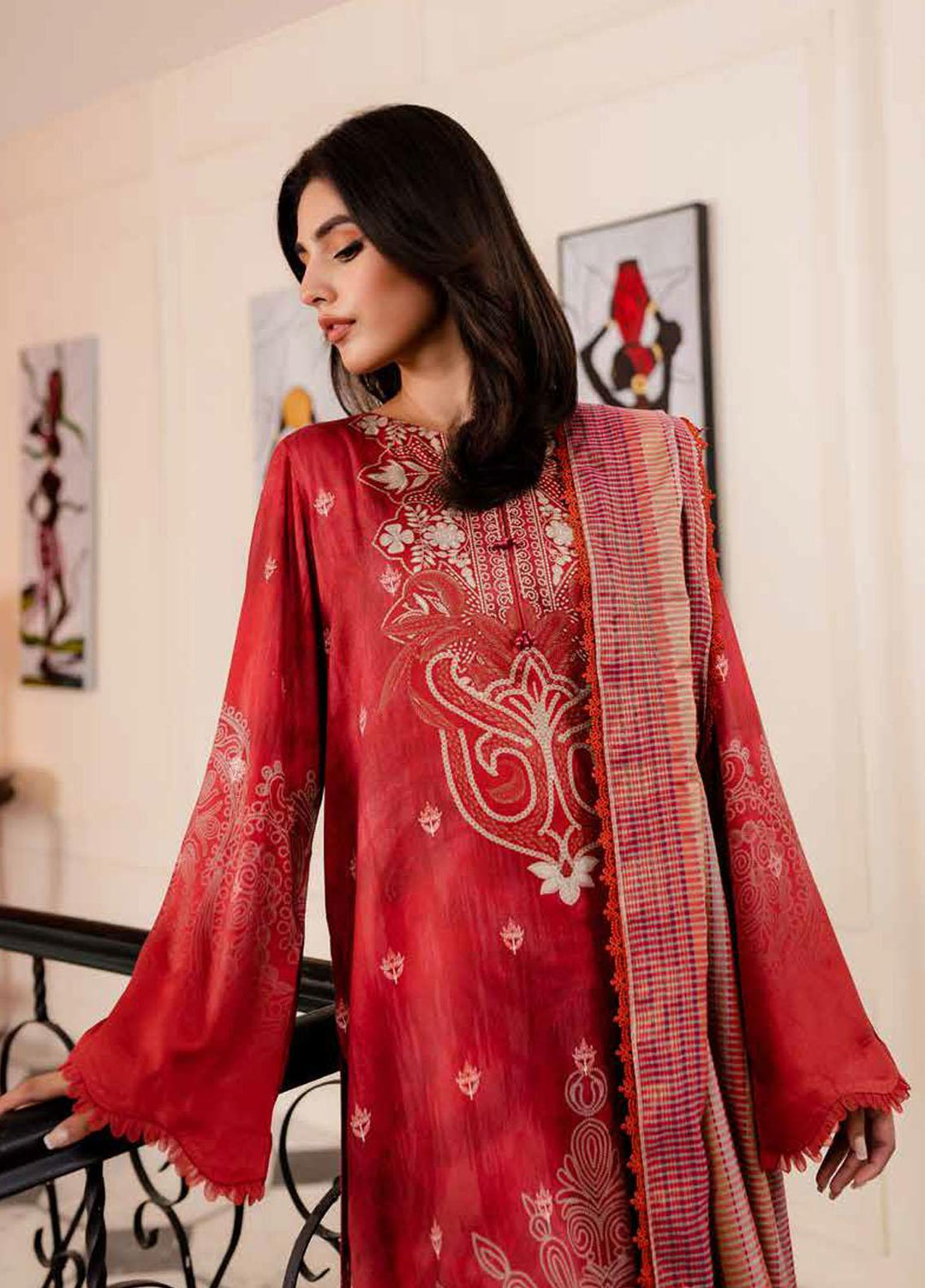 Signature Prints By Nureh Printed Cotail Suits Unstitched 3 Piece NU23SPC SP-86 - Winter Collection