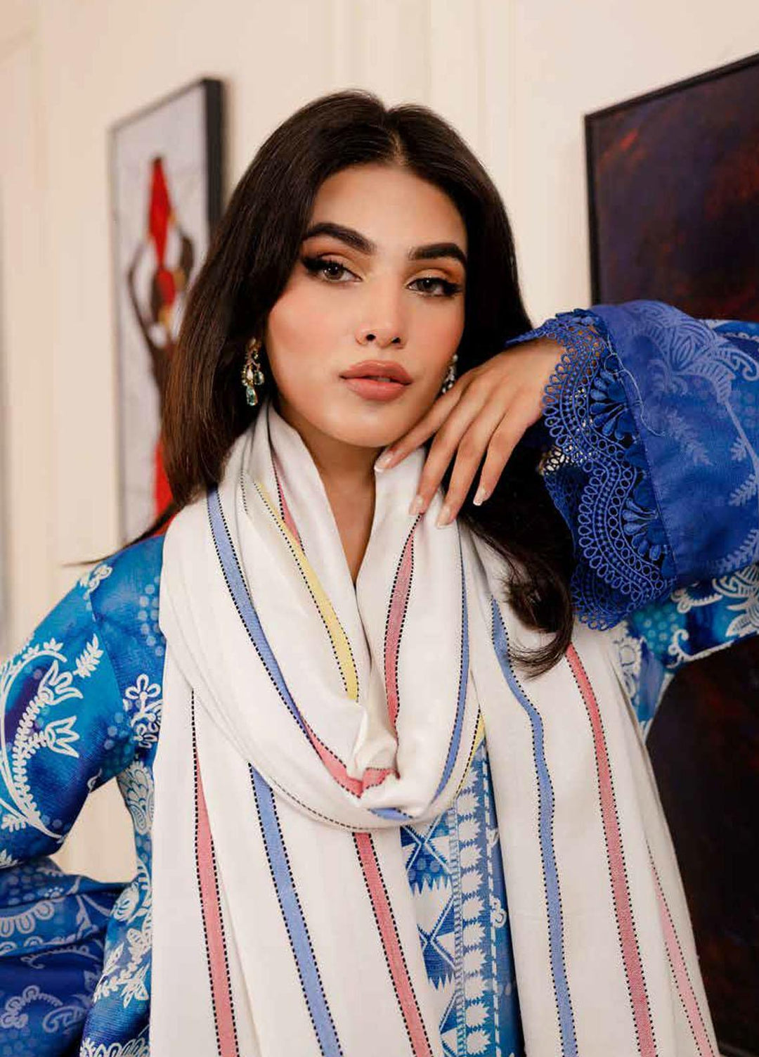 Signature Prints By Nureh Printed Cotail Suits Unstitched 3 Piece NU23SPC SP-87 - Winter Collection