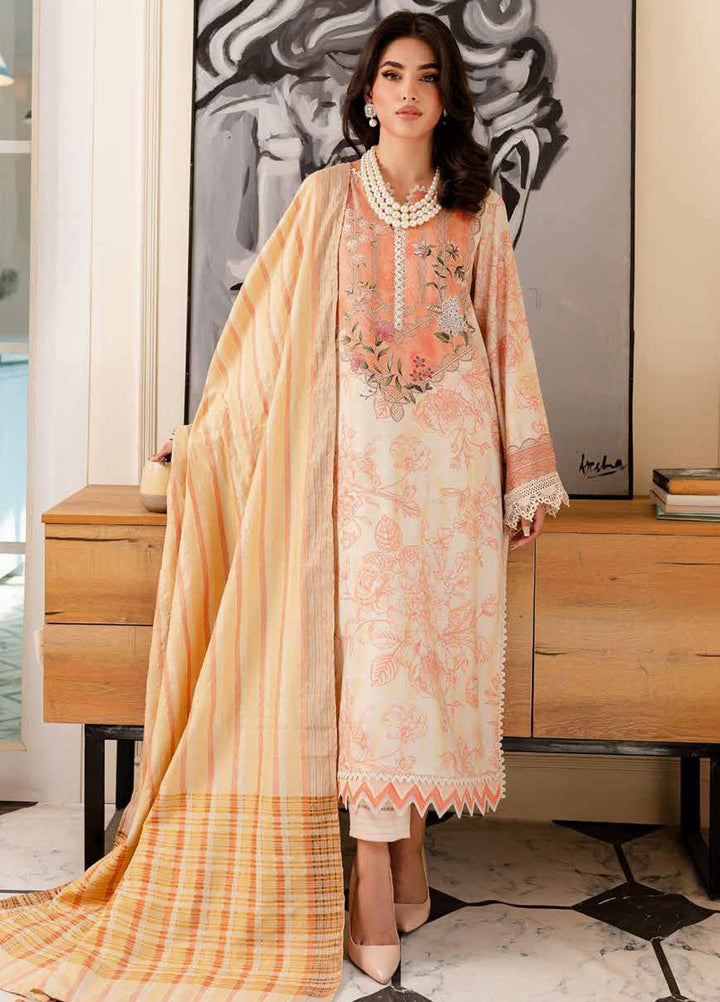 Signature Prints By Nureh Printed Cotail Suits Unstitched 3 Piece NU23SPC SP-88 - Winter Collection