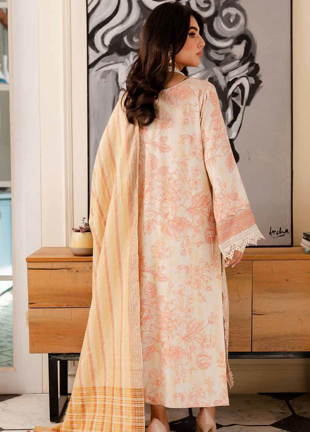 Signature Prints By Nureh Printed Cotail Suits Unstitched 3 Piece NU23SPC SP-88 - Winter Collection