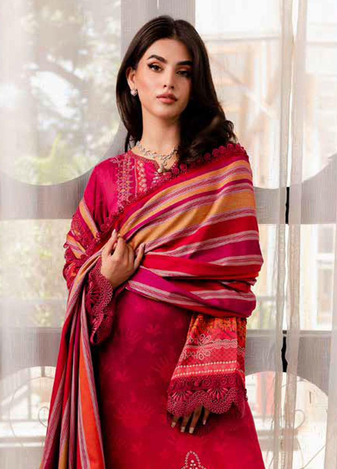 Signature Prints By Nureh Printed Cotail Suits Unstitched 3 Piece NU23SPC SP-89 - Winter Collection