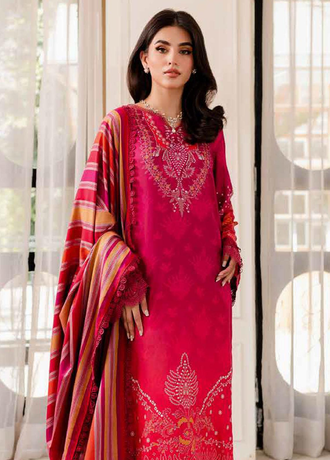 Signature Prints By Nureh Printed Cotail Suits Unstitched 3 Piece NU23SPC SP-89 - Winter Collection