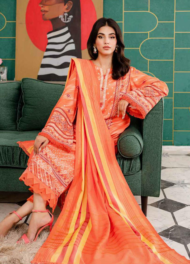 Signature Prints By Nureh Printed Cotail Suits Unstitched 3 Piece NU23SPC SP-90 - Winter Collection