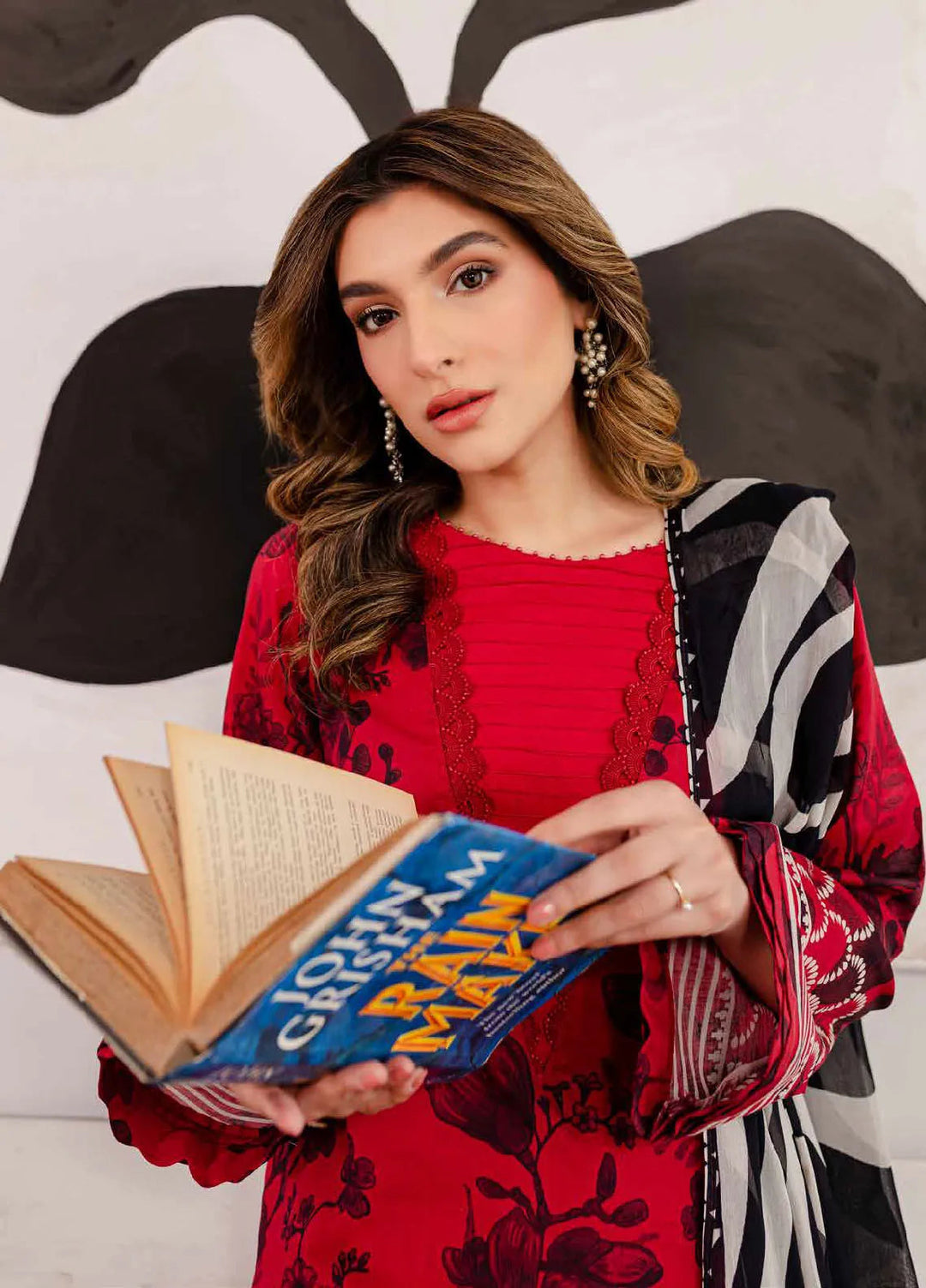 Signature Prints By Nureh Printed Lawn Suit Unstitched 3 Piece NU24SPU SP-100 - Summer Collection