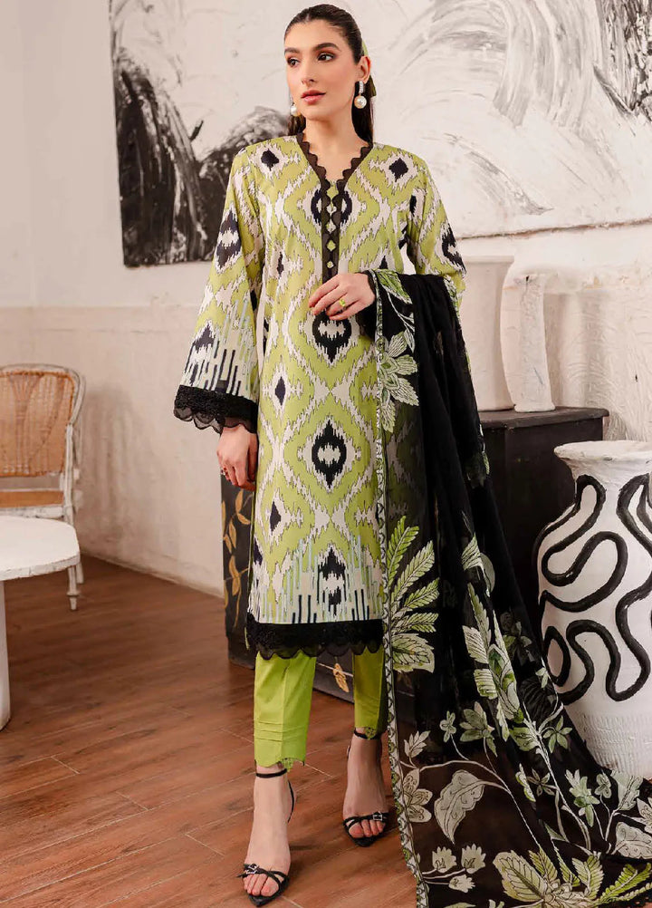 Signature Prints By Nureh Printed Lawn Suit Unstitched 3 Piece NU24SPU SP-101 - Summer Collection