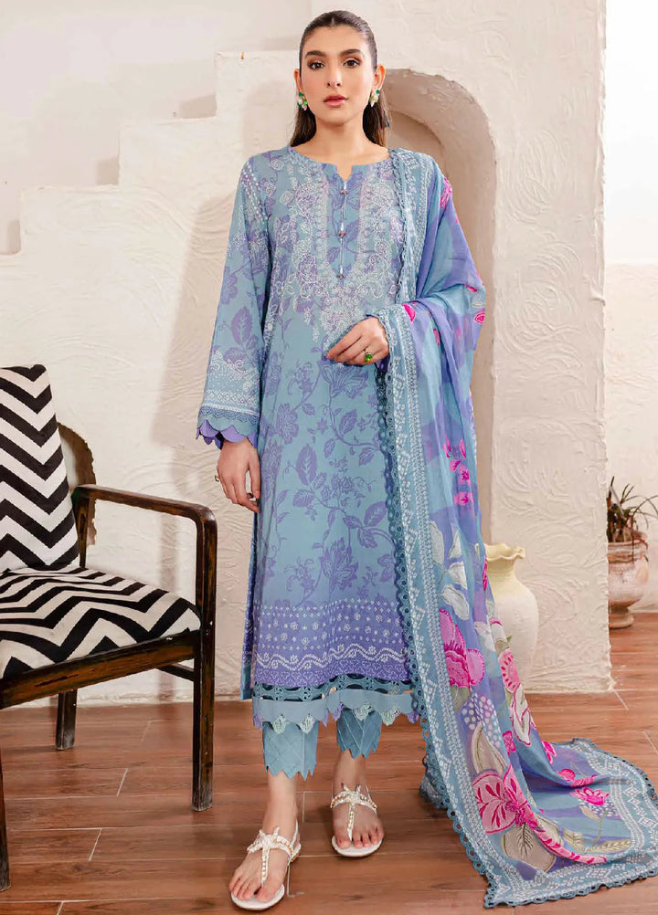 Signature Prints By Nureh Printed Lawn Suit Unstitched 3 Piece NU24SPU SP-102 - Summer Collection