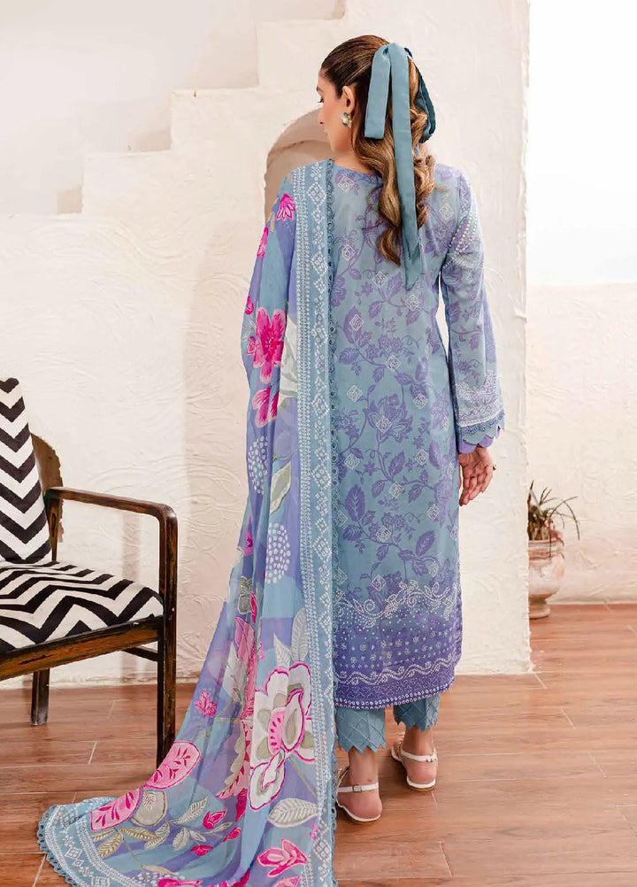 Signature Prints By Nureh Printed Lawn Suit Unstitched 3 Piece NU24SPU SP-102 - Summer Collection