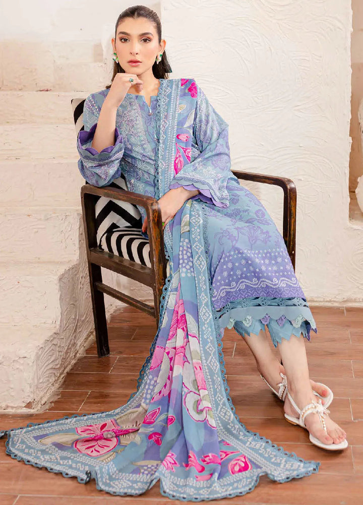 Signature Prints By Nureh Printed Lawn Suit Unstitched 3 Piece NU24SPU SP-102 - Summer Collection