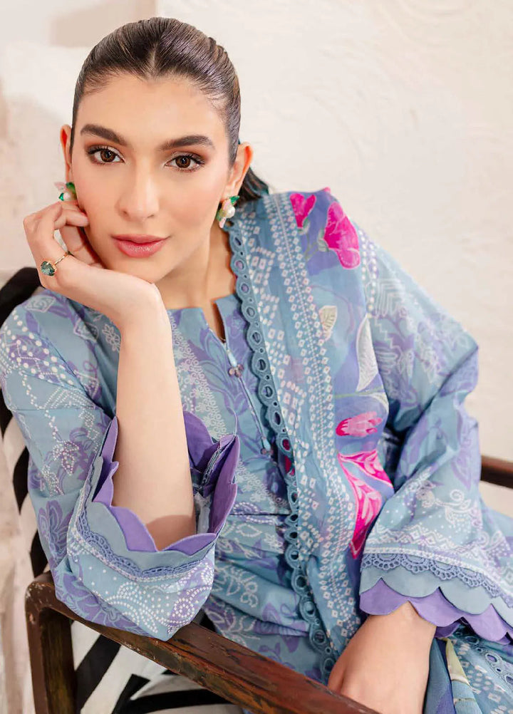 Signature Prints By Nureh Printed Lawn Suit Unstitched 3 Piece NU24SPU SP-102 - Summer Collection