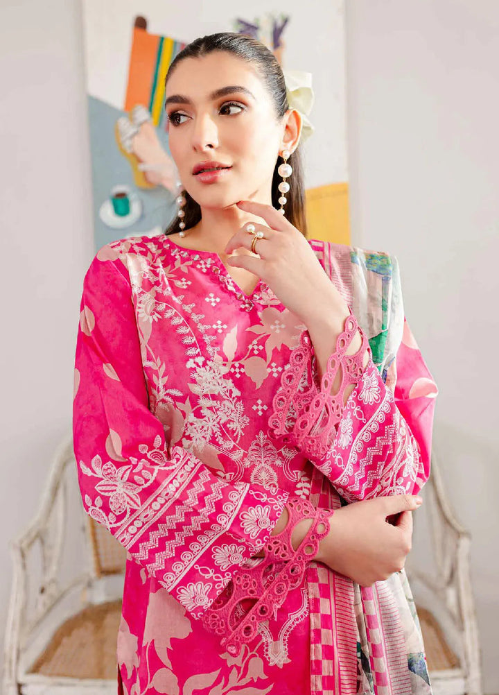 Signature Prints By Nureh Printed Lawn Suit Unstitched 3 Piece NU24SPU SP-103 - Summer Collection