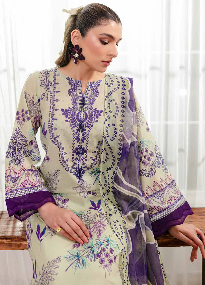 Signature Prints By Nureh Printed Lawn Suit Unstitched 3 Piece NU24SPU SP-105 - Summer Collection