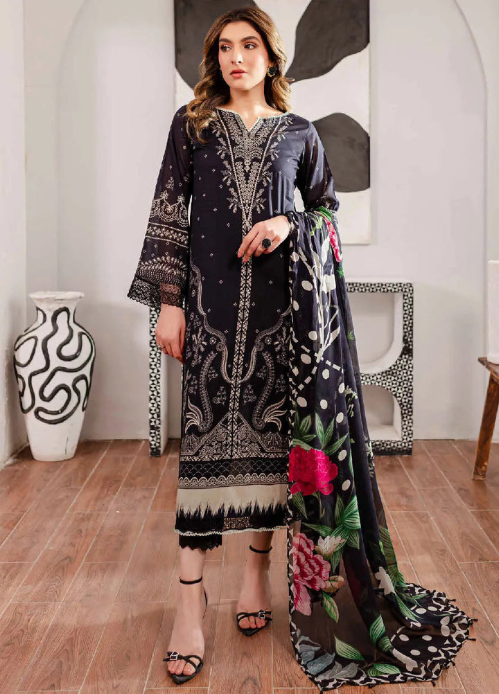 Signature Prints By Nureh Printed Lawn Suit Unstitched 3 Piece NU24SPU SP-99 - Summer Collection