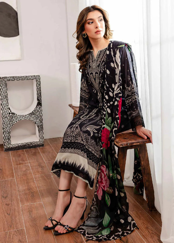 Signature Prints By Nureh Printed Lawn Suit Unstitched 3 Piece NU24SPU SP-99 - Summer Collection