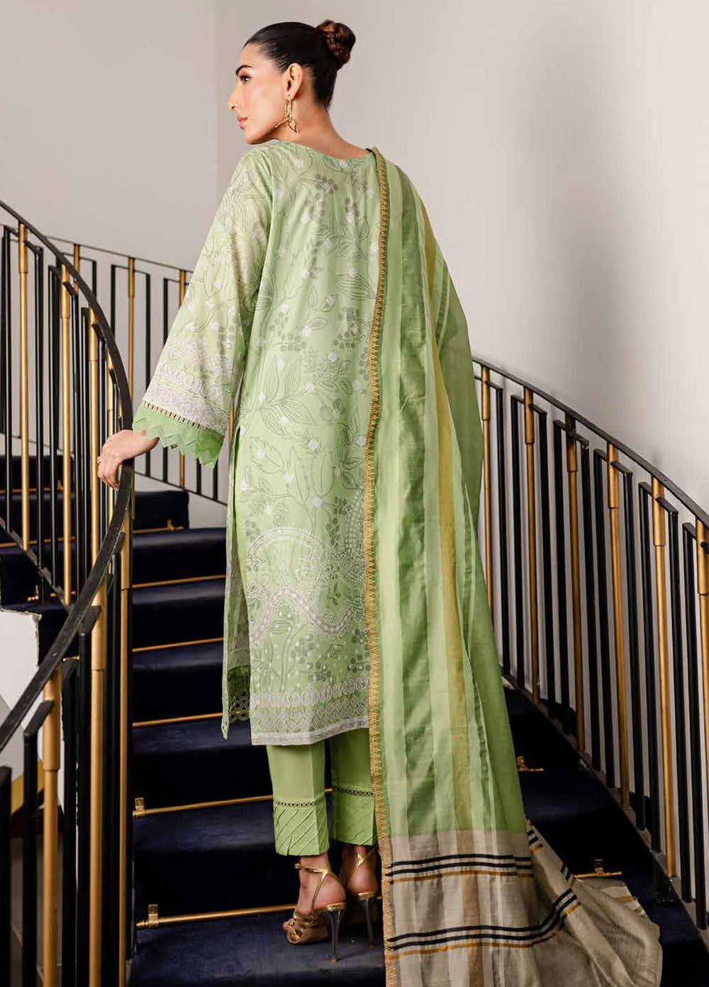 Signature Prints By Nureh Printed Lawn Suits Unstitched 3 Piece NU24PS SP-106 - Summer Collection