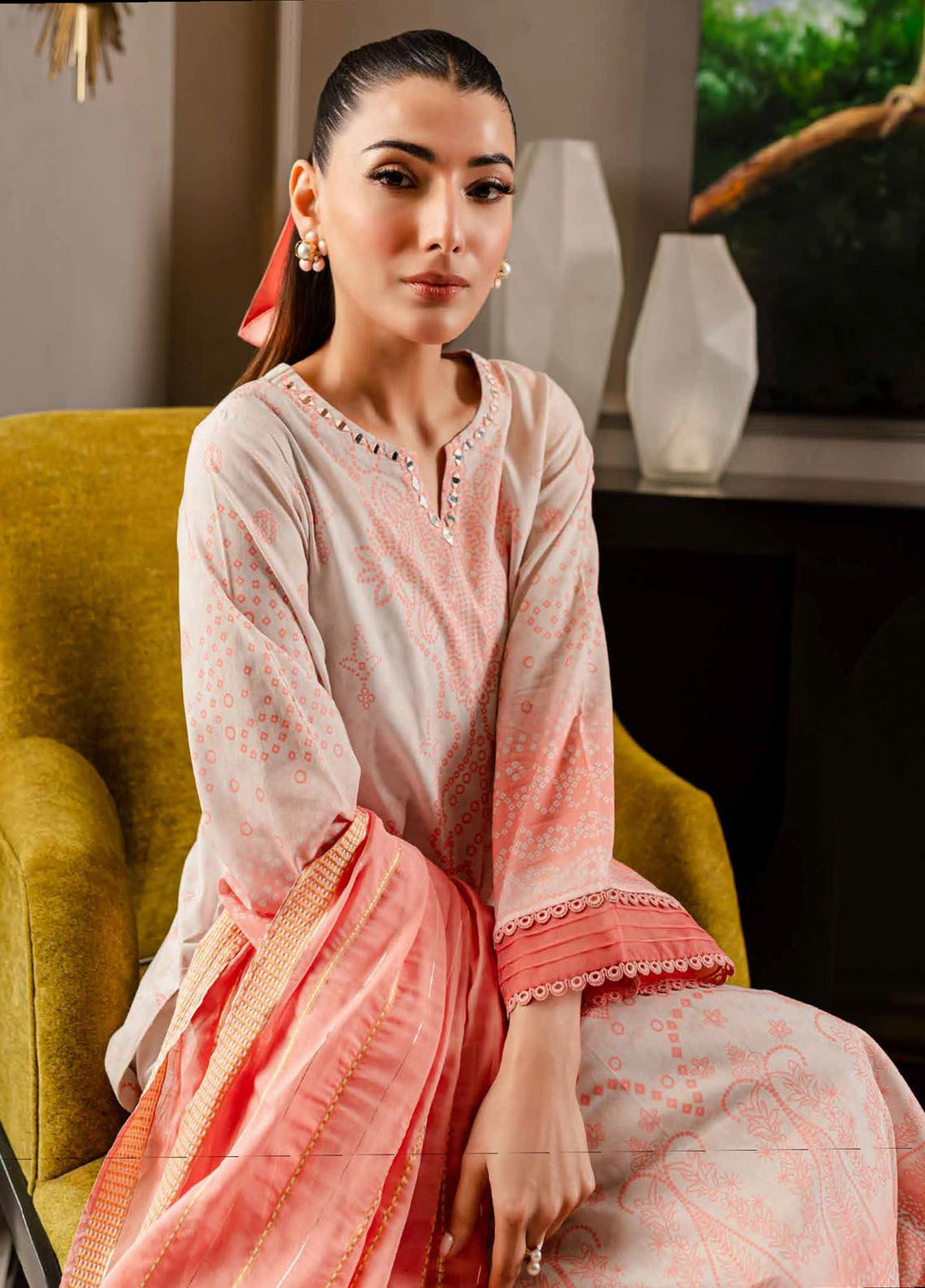Signature Prints By Nureh Printed Lawn Suits Unstitched 3 Piece NU24PS SP-108 - Summer Collection