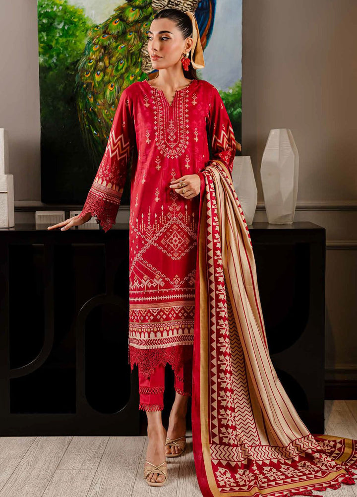 Signature Prints By Nureh Printed Lawn Suits Unstitched 3 Piece NU24PS SP-110 - Summer Collection