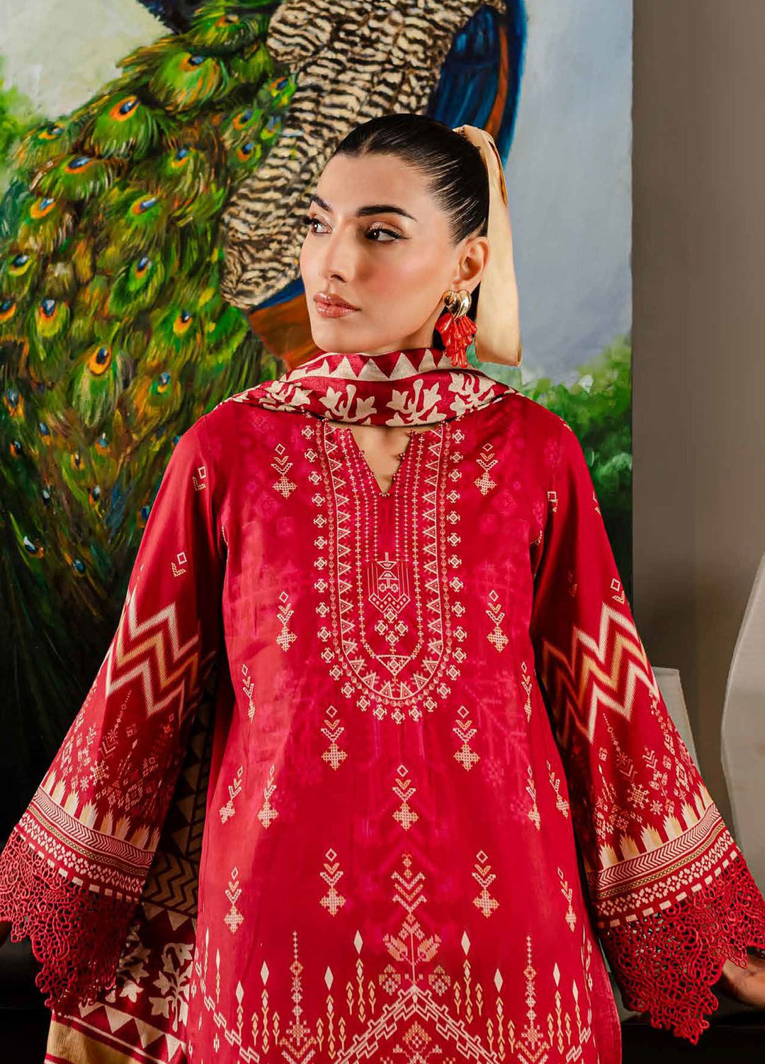 Signature Prints By Nureh Printed Lawn Suits Unstitched 3 Piece NU24PS SP-110 - Summer Collection