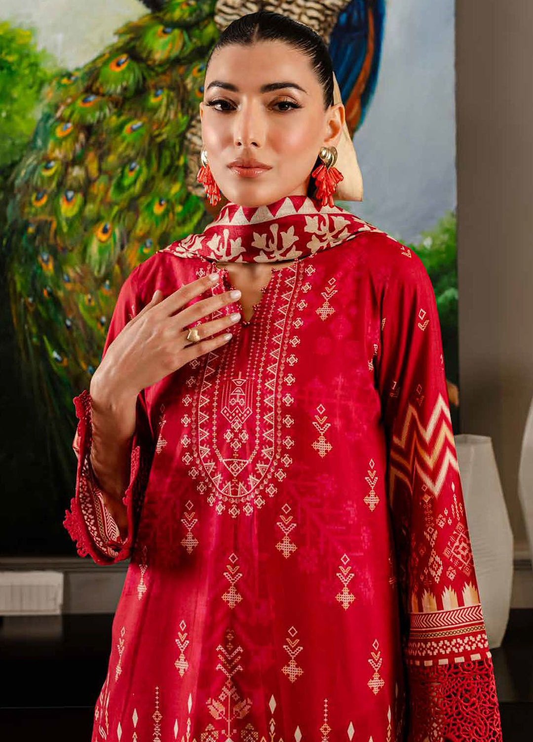 Signature Prints By Nureh Printed Lawn Suits Unstitched 3 Piece NU24PS SP-110 - Summer Collection