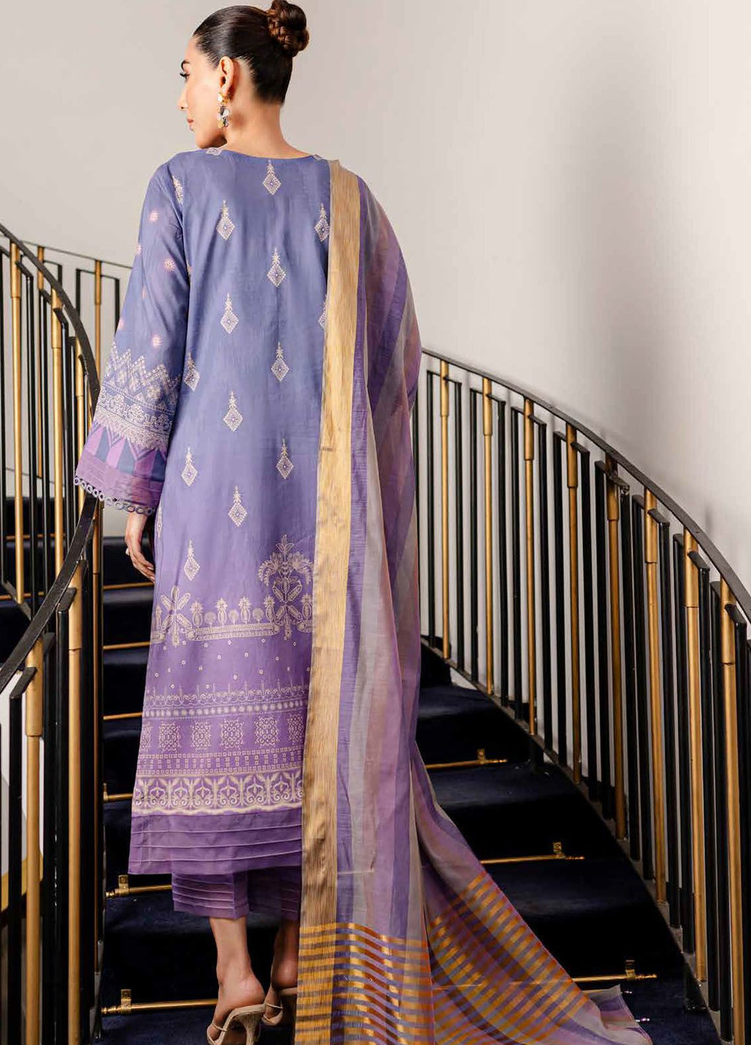 Signature Prints By Nureh Printed Lawn Suits Unstitched 3 Piece NU24PS SP-111 - Summer Collection