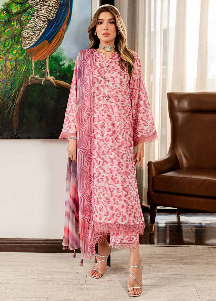 Signature Prints By Nureh Printed Lawn Suits Unstitched 3 Piece NU24SP SP-91 - Summer Collection