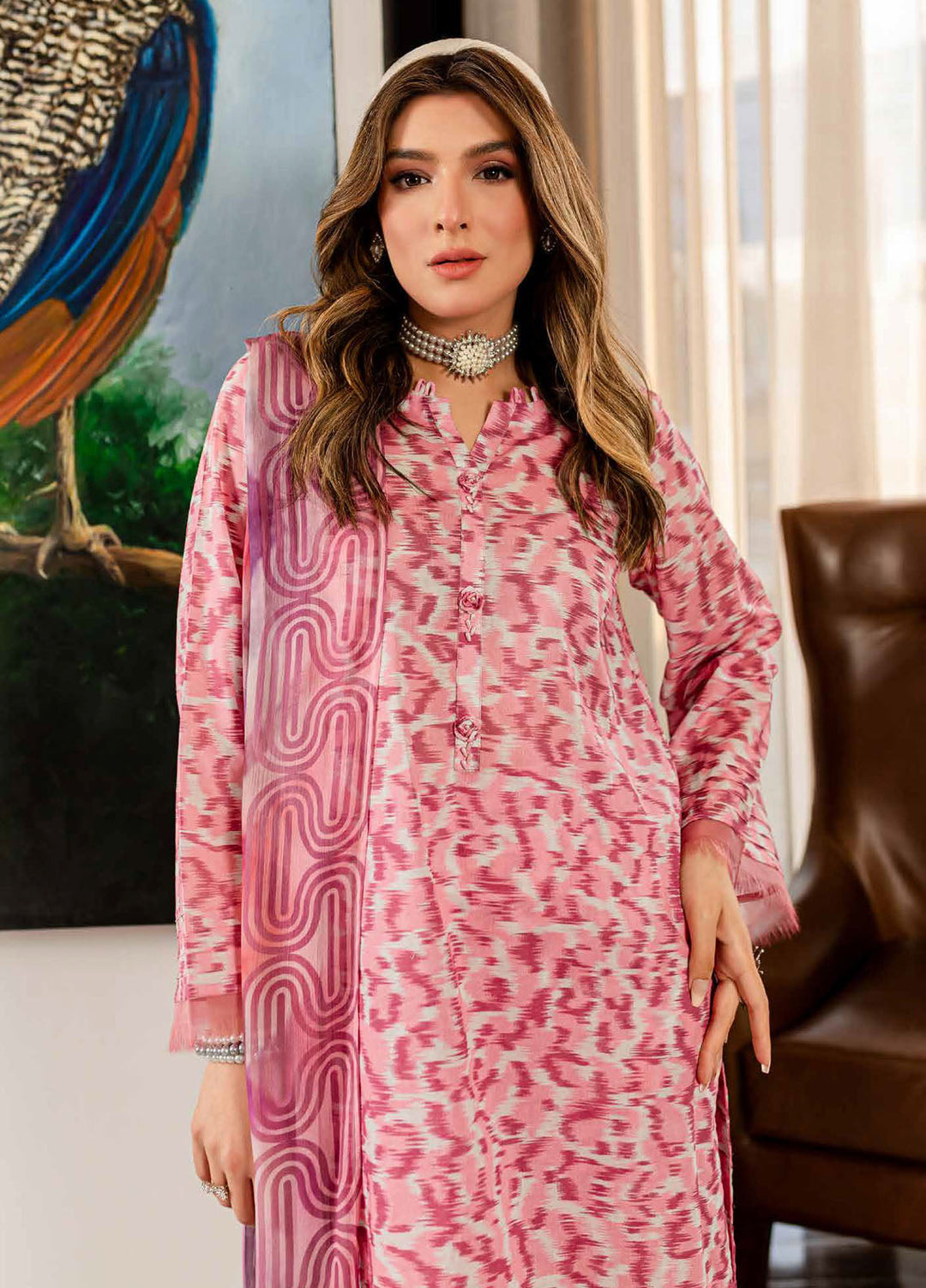 Signature Prints By Nureh Printed Lawn Suits Unstitched 3 Piece NU24SP SP-91 - Summer Collection