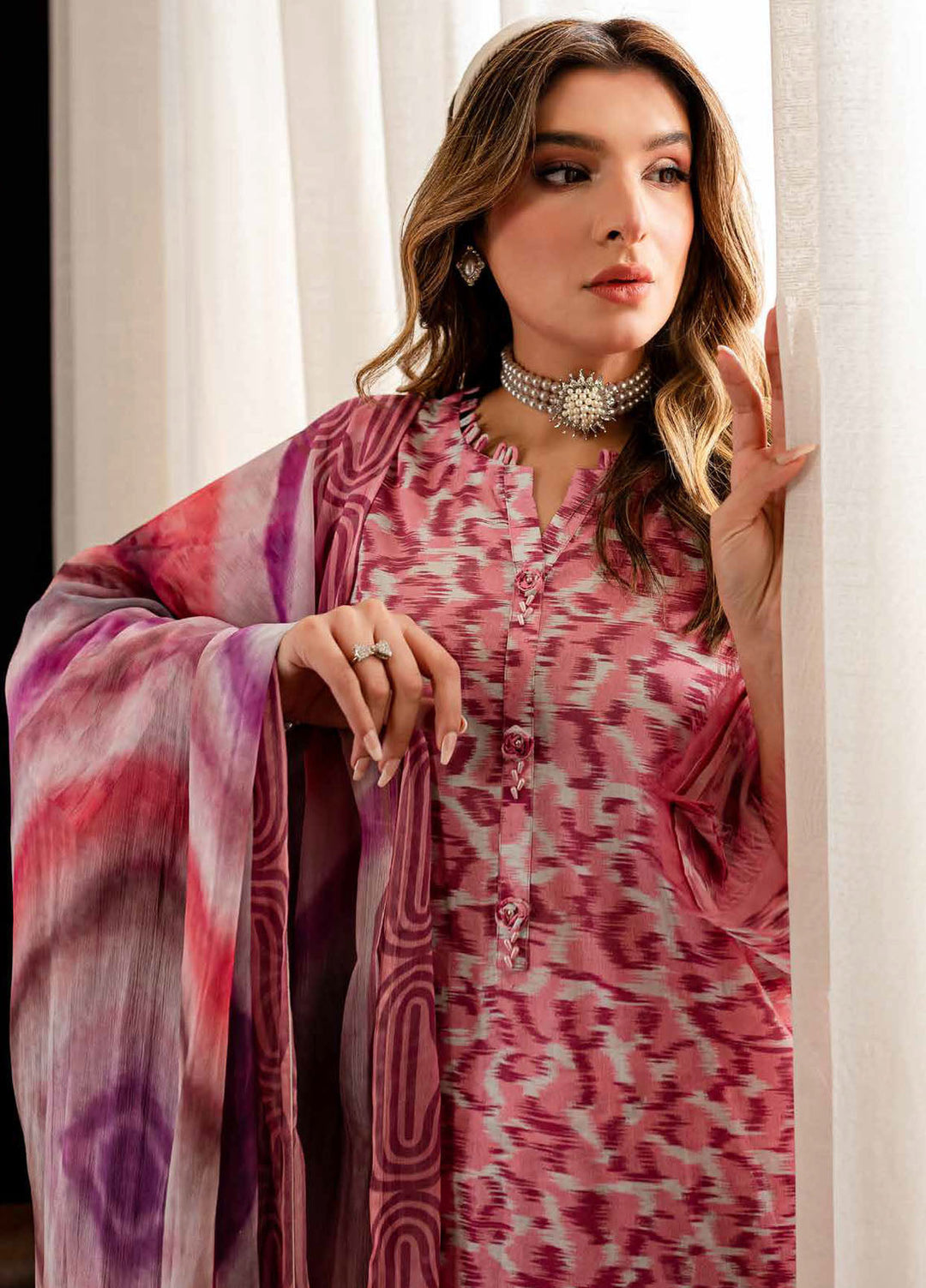 Signature Prints By Nureh Printed Lawn Suits Unstitched 3 Piece NU24SP SP-91 - Summer Collection